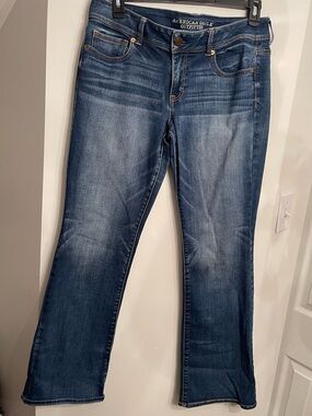 American Eagle Super Stretch Kick Boot Jeans 14 Long